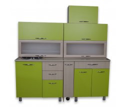 Кухня "Лига" L-1,8 с барной стойкой (Левая)