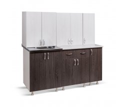 Кухня «Успех» 1,5 м с накладной мойкой (эконом) 